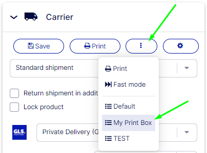 Use print box