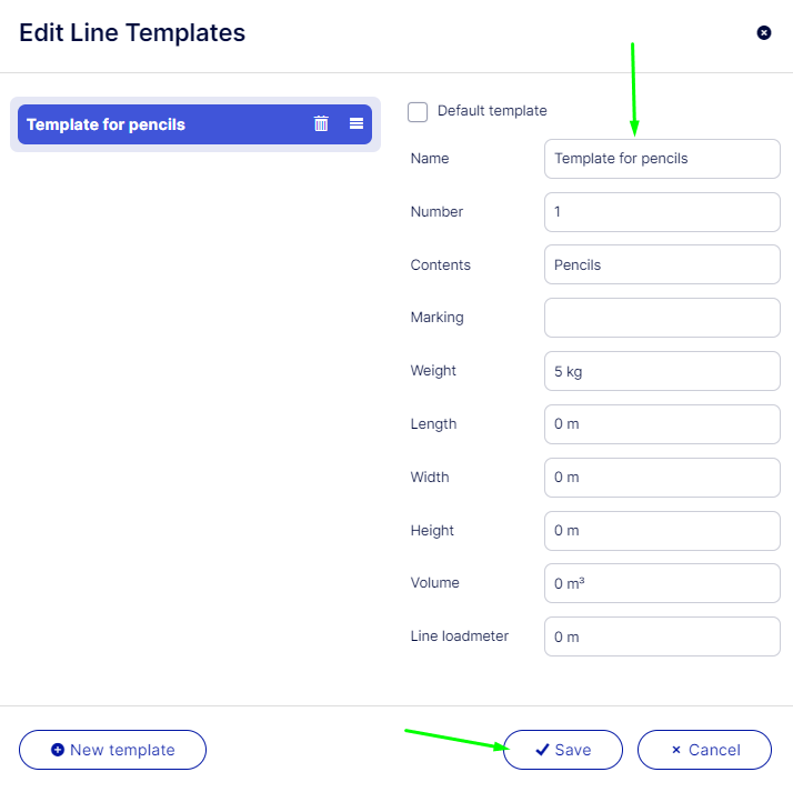 edit templates