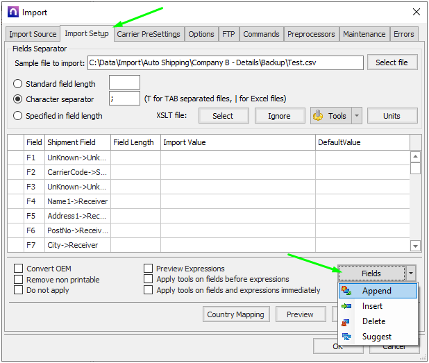 import append